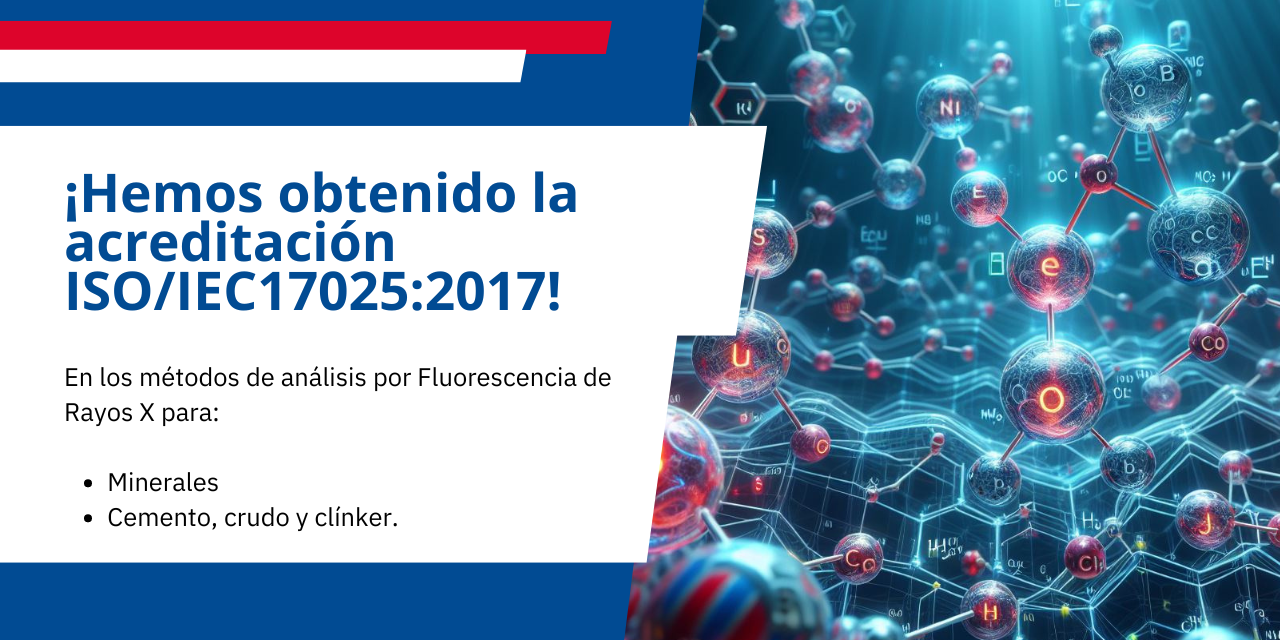 XAMTEC ha obtenido la acreditación ISO/IEC 17025:2017 en ANÁLISIS POR FLUORESCENCIA DE RAYOS X, en los métodos de MINERALES y CEMENTO, CRUDO y CLÍNKER.